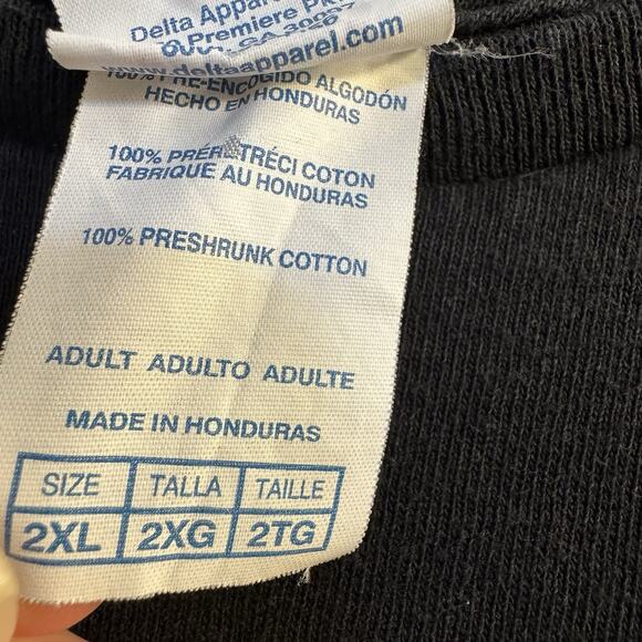 Delta VTG Nature Tee 2X Shirt Northern Lights Black Light Reactive Wolf Nerdy - Picture 3 of 4